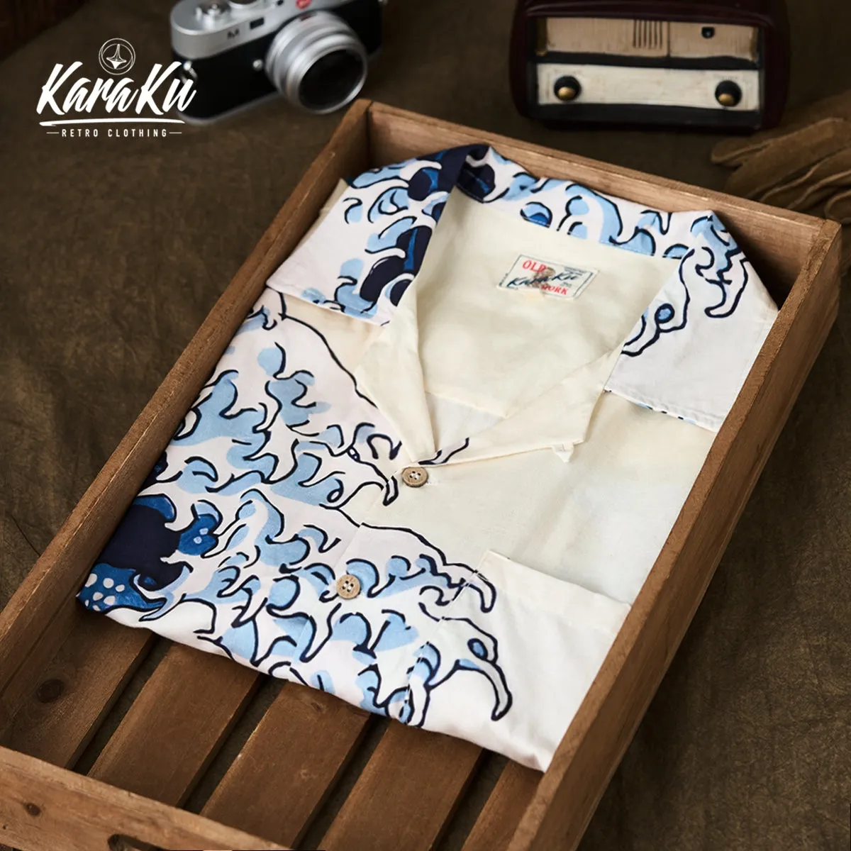 The Great Wave Off Kanagawa Cotton Camp Shirt