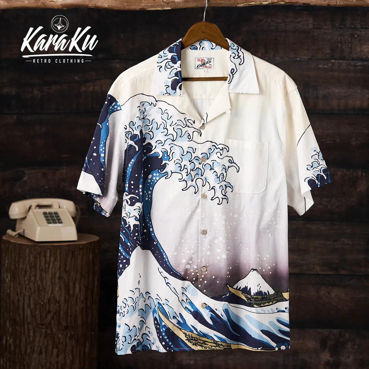 The Great Wave Off Kanagawa Cotton Camp Shirt