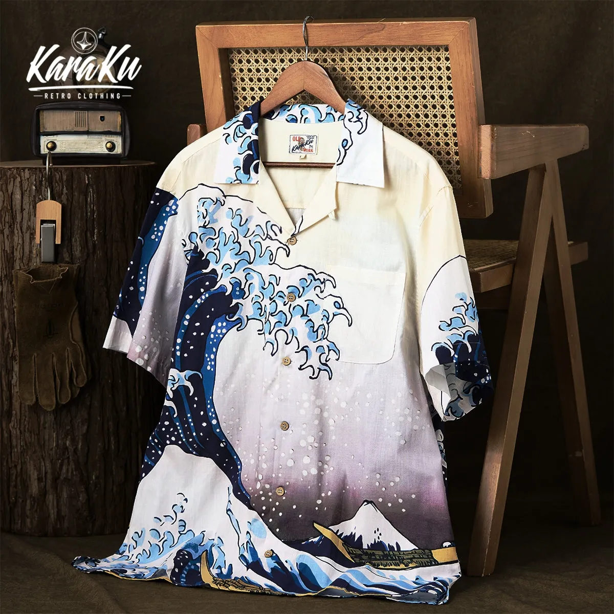 The Great Wave Off Kanagawa Cotton Camp Shirt