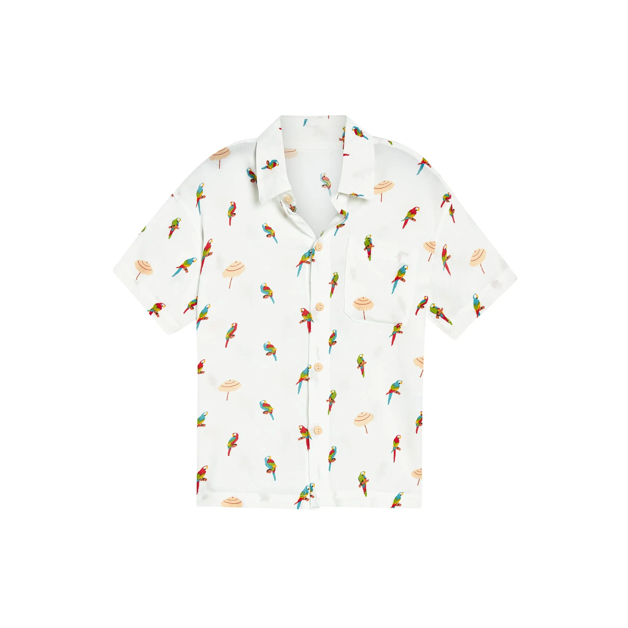 The Parrots and Palapas - Boys Hawaiian Shirt