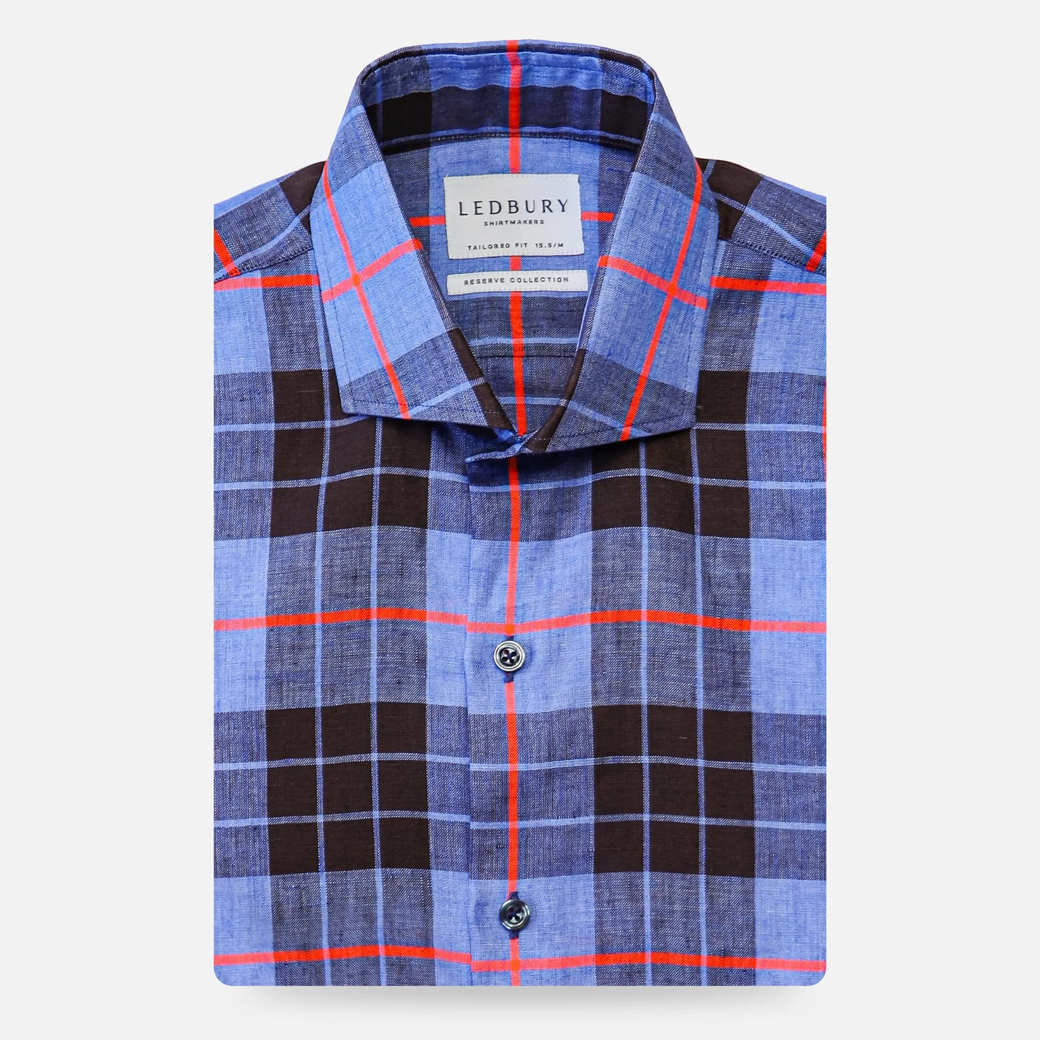 The Royal Blue Albini Ward Plaid Custom Shirt