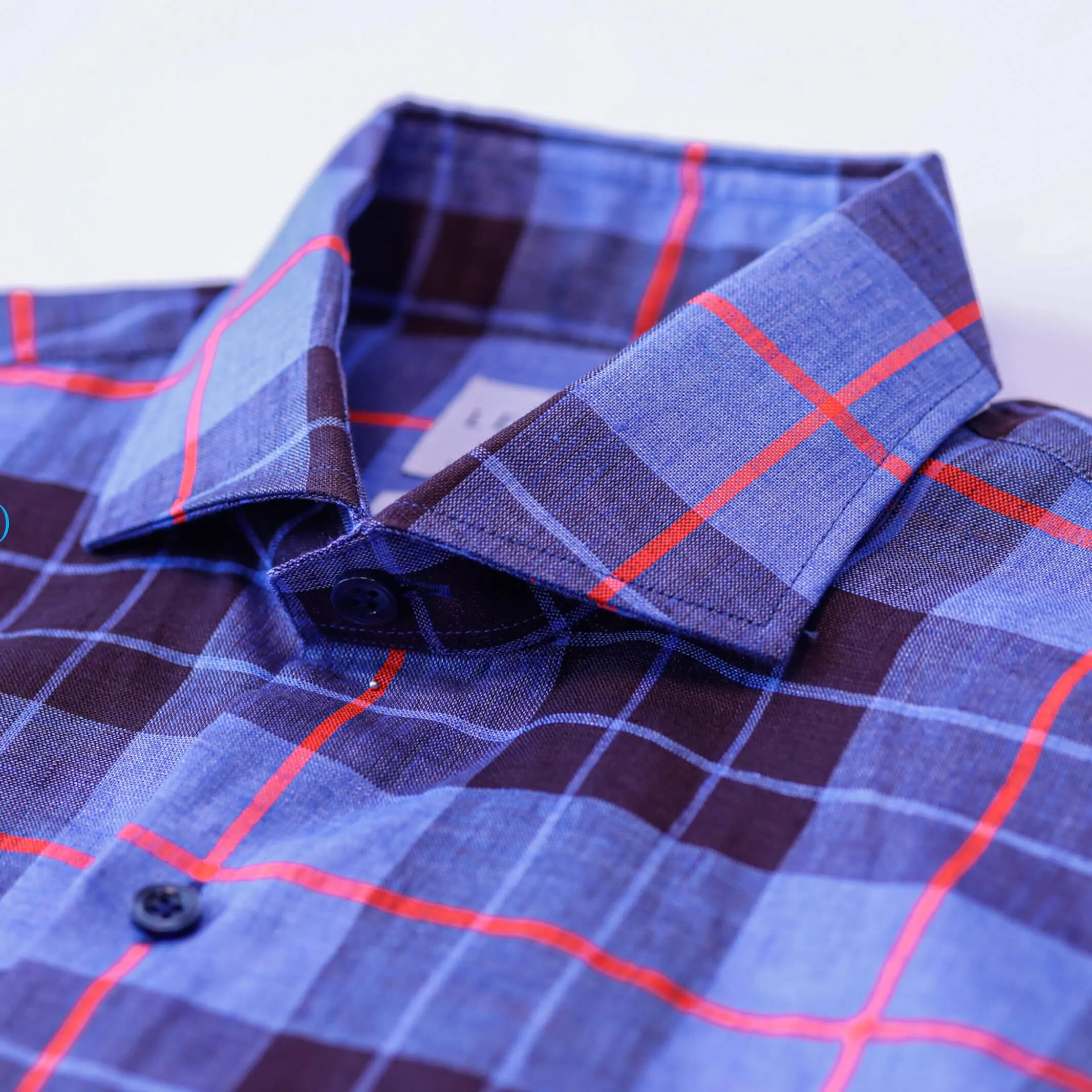 The Royal Blue Albini Ward Plaid Custom Shirt