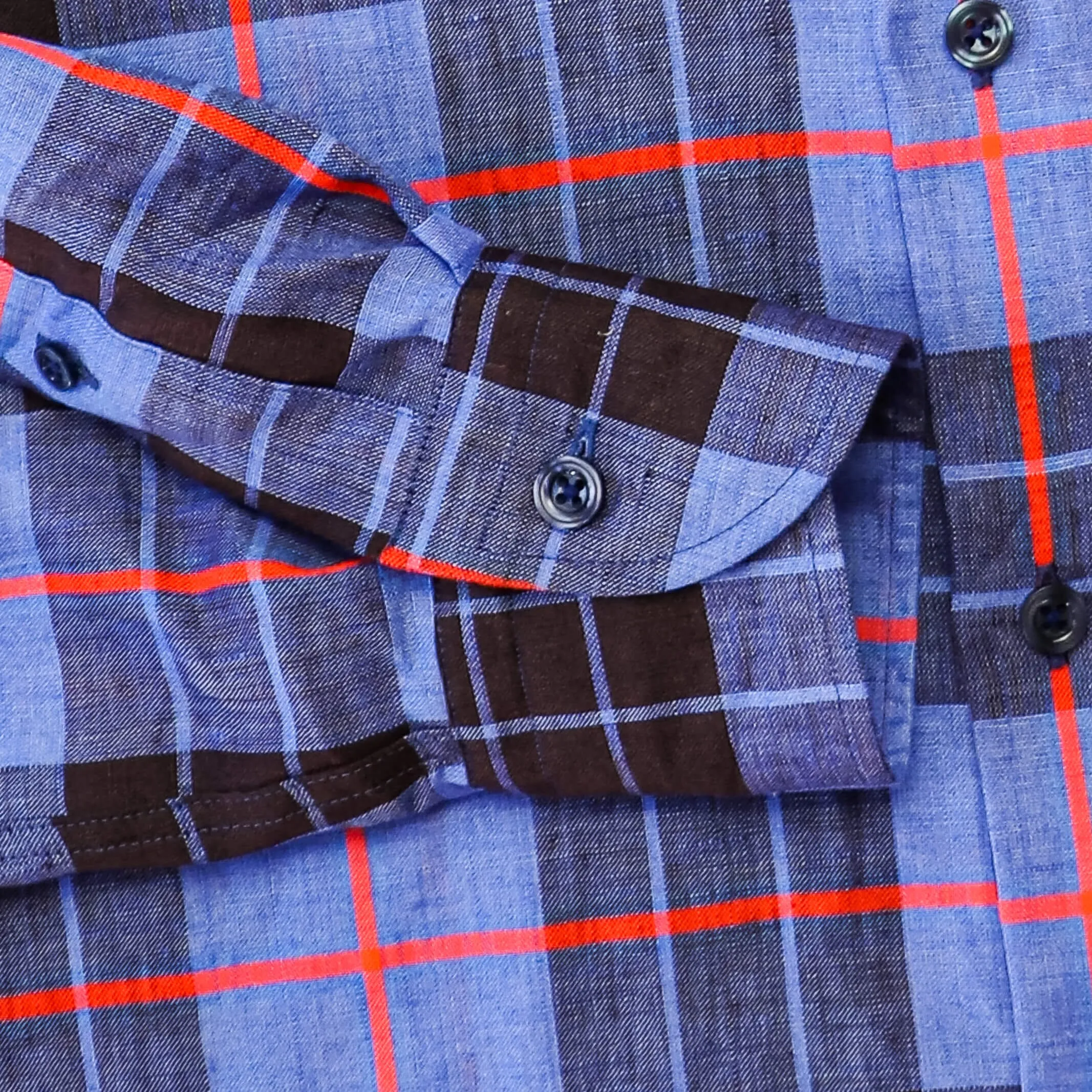 The Royal Blue Albini Ward Plaid Custom Shirt