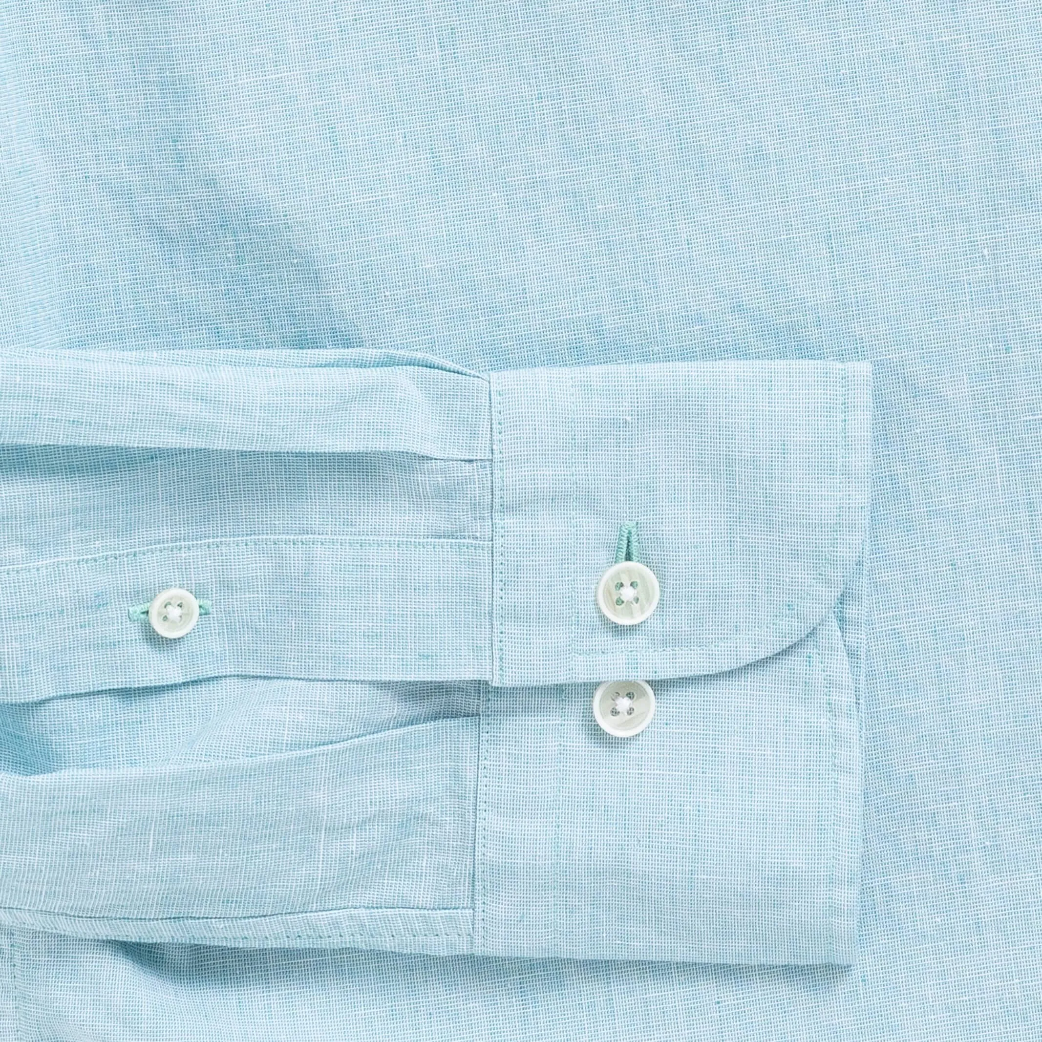 The Sea Green Barretto Cotton Linen Custom Shirt