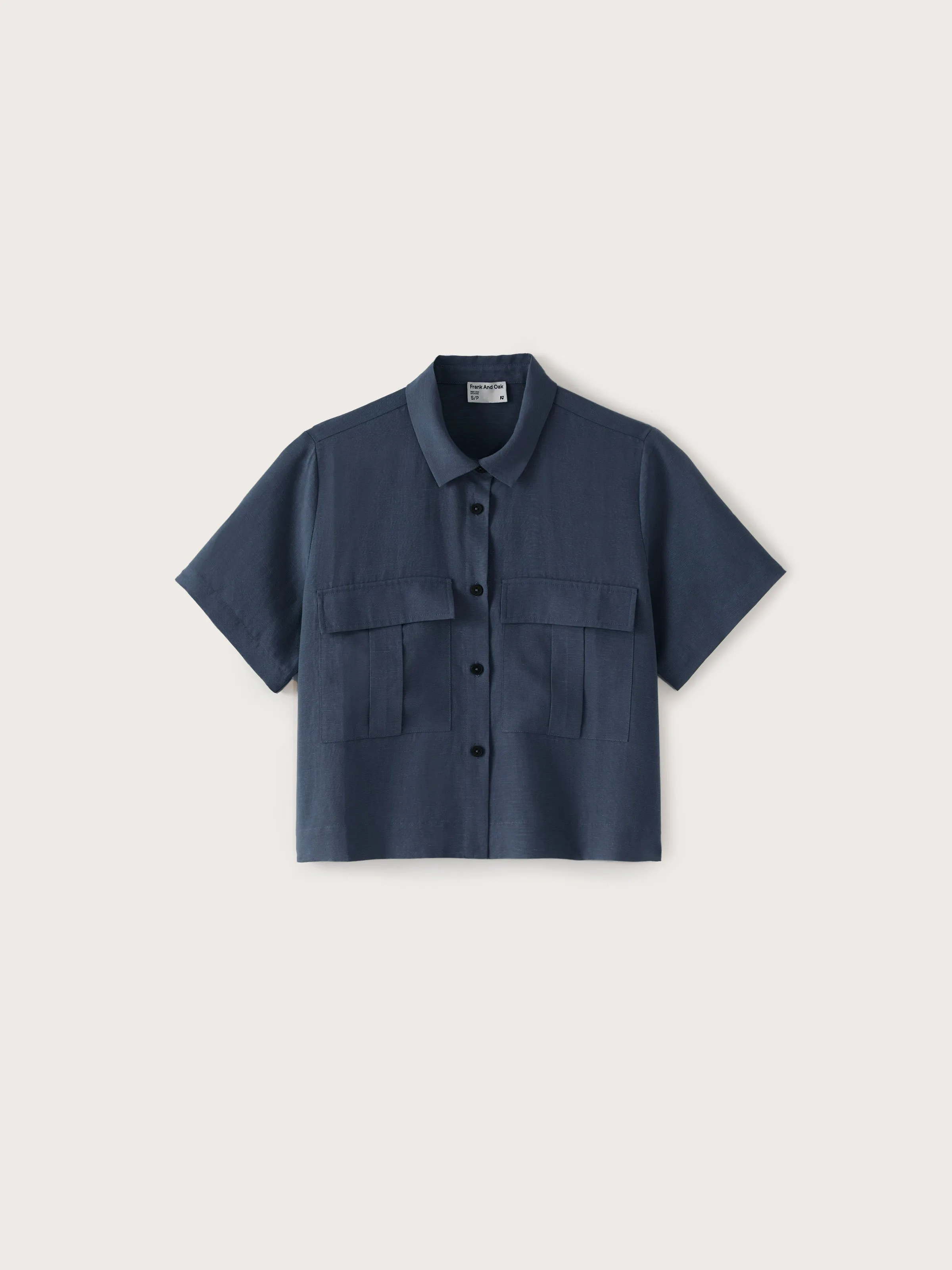 The Utility Boxy Shirt in Twilight Blue