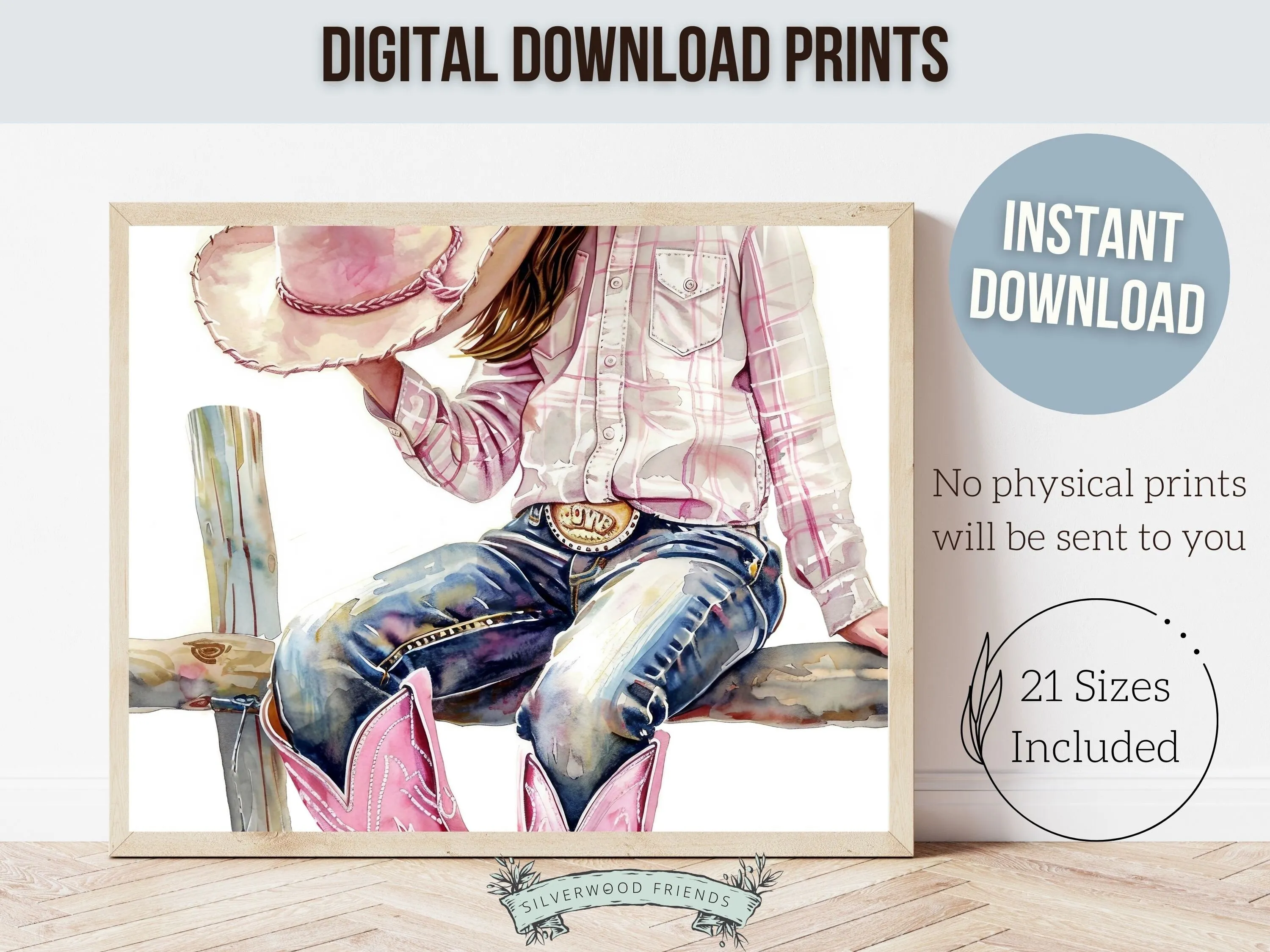 Trendy Pink Cowgirl Print