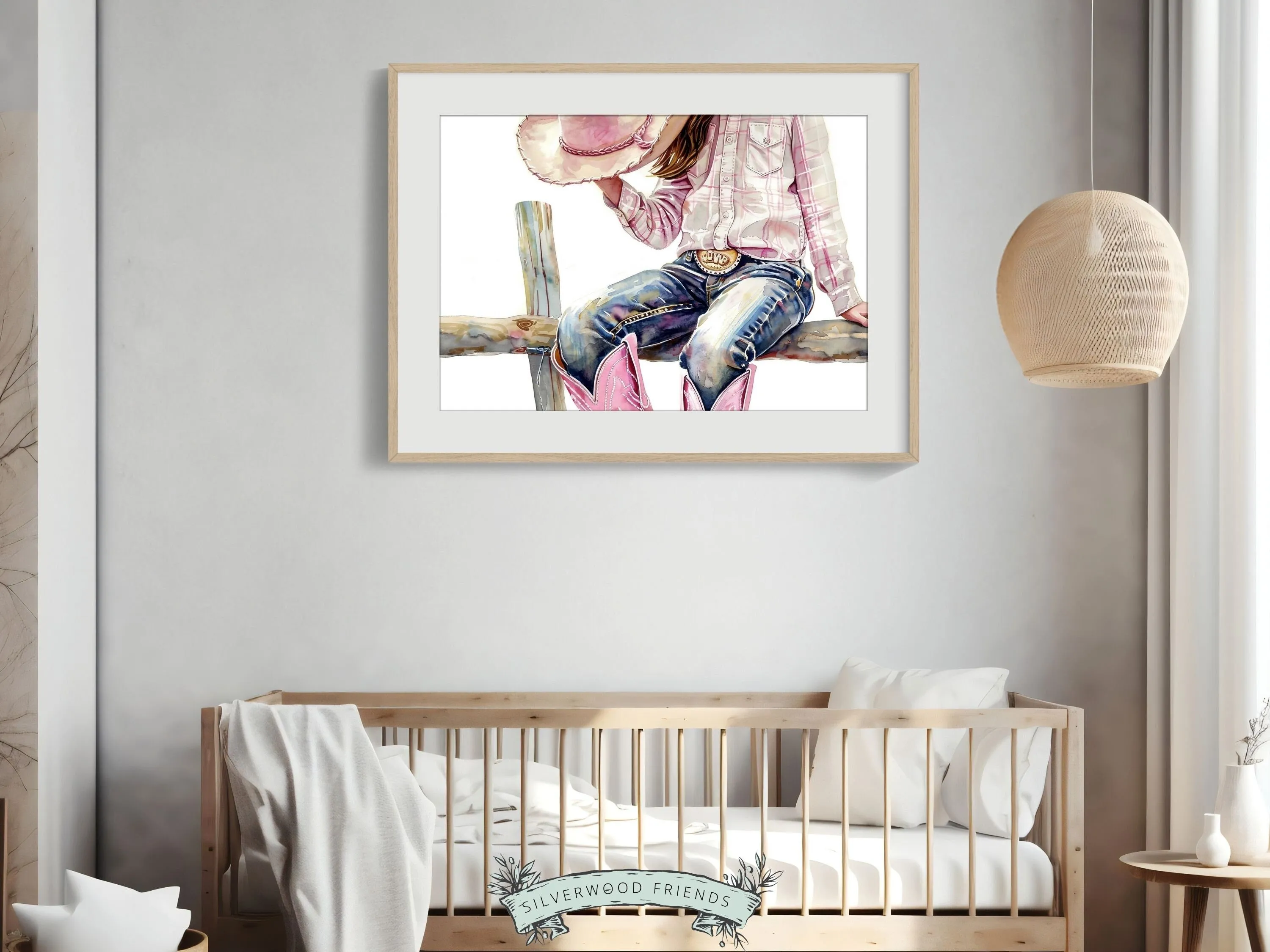 Trendy Pink Cowgirl Print