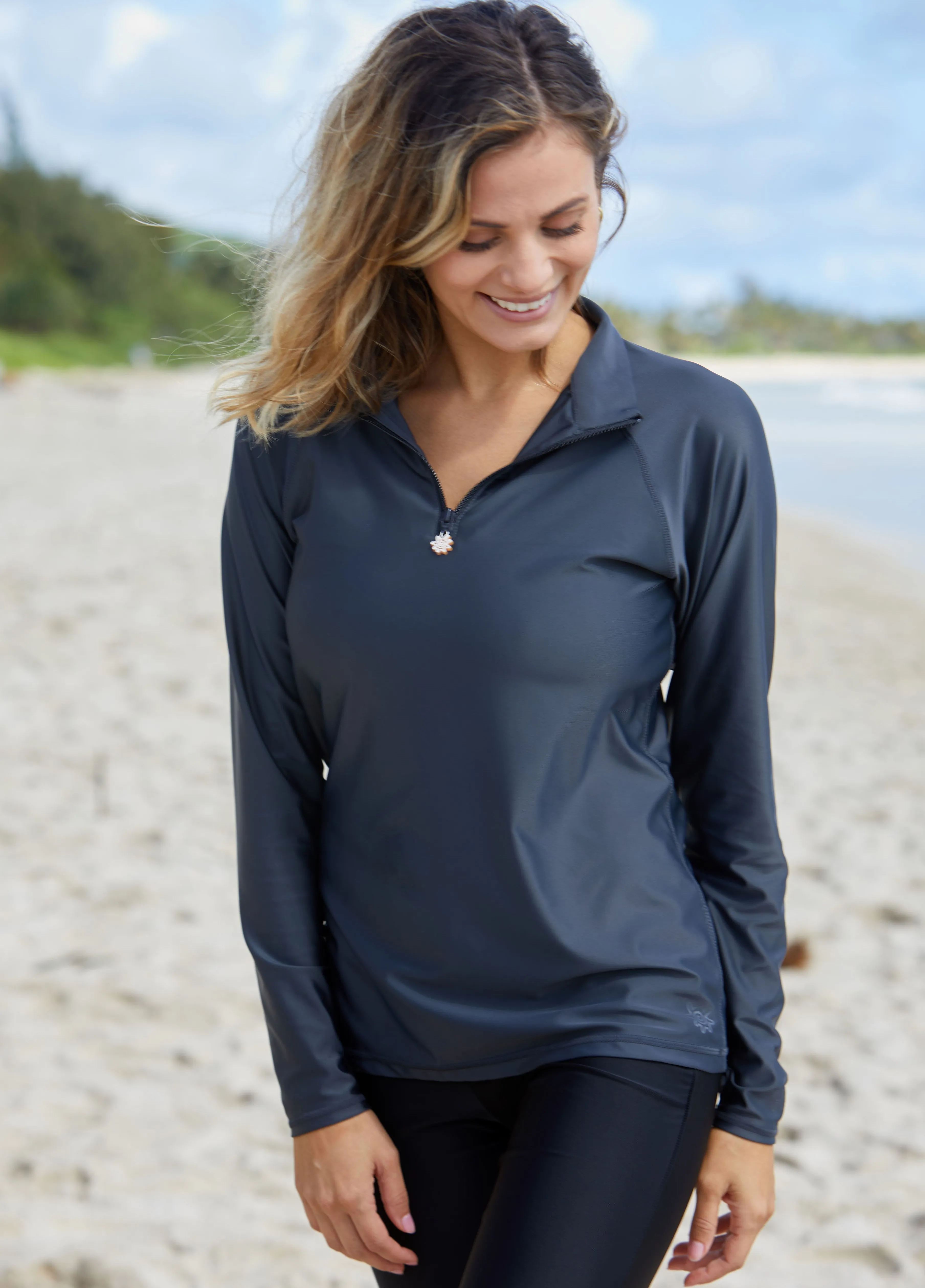 Women's Long Sleeve Quarter Zip Sun & Swim Shirt | FINAL SALE